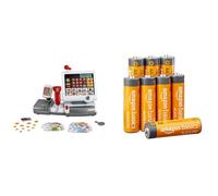 Theo Klein 9356 Toy Cash Register I With Calculator Function and Payment Terminal I with light and sound I Aged 3 Years+ & Amazon Basics AA 1.5 Volt Performance Alkaline Batteries - Pack of 8