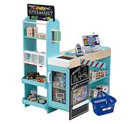 Theo Klein 9396 Shopping Center Promo Item No. 1 I grocery store including tablet station and shopping basket I dimensions: 103 cm x 36 cm x 18 cm I Toys for children aged 3 and over