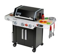 Theo Klein 9445 Weber Genesis barbecue made of wood - Includes inserts for steak, pizza and vegetables - With toy food and barbecue utensils - Toy for children aged 3 and over