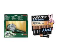 Theo Klein Bosch Angle Grinder, Lights/Sound, 3+ Years, & Duracell Optimum AA 8 Pack, Power Boost