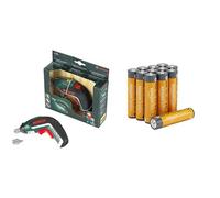 Theo Klein Bosch Ixolino Screwdriver, lights/sound, 3+ years, & Amazon Basics AAA Alkaline 12 pack, 10yr shelf