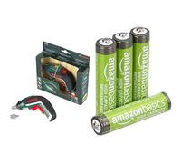 Theo Klein Bosch Ixolino Screwdriver, lights/sound, 3+ years, & Amazon Basics AAA Rechargeable 4 pack, 850mAh