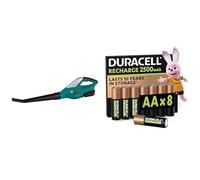 Theo Klein Bosch Leaf Blower, 3+ years, & Duracell AA Rechargeable 8 pack, 2500mAh
