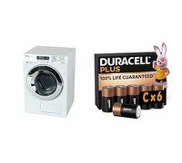 Theo Klein Miele Washing Machine, 4 programs/sound, 3+ years, & Duracell Plus C 6 pack