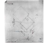 Theo van Doesburg photo A4 axonometric drawing of the house in meudon