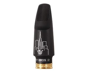 Theo Wanne NY BROS 2 Alto Saxophone Mouthpiece - Roll-Over Baffle - Versatile - Great for All Styles Including Jazz, Rock & Roll - Traditional Vintage Meyer Sound - Hard-Rubber - Medium Chamber