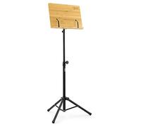 Theodore Bamboo Music Stand - Orchestral Wooden Music Stand, Bamboo Desk Music Holder with Tripod Base