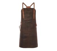 Theodore Premium Top Grain Leather Apron with Cross-Back for Men & Women - 32.5″ × 24.5″ Heavy-Duty BBQ, Cooking, Woodworking Apron with Two Large Tool Pockets