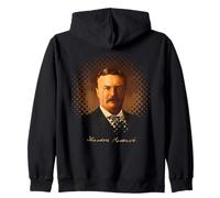 Theodore Roosevelt American President Portrait Zip Hoodie