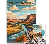 Theodore Roosevelt National Park 1000 Piece Jigsaw Puzzles for Adults & Teens,Challenging Game And Family Play for Is Ideal As A Gift for The Whole Family 38x26cm