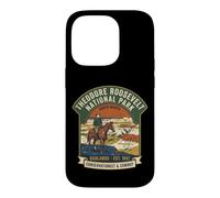 Theodore Roosevelt National Park Badlands Vintage Cowboy Art Case for iPhone 14 Pro