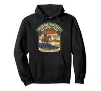 Theodore Roosevelt National Park Badlands Vintage Cowboy Art Pullover Hoodie
