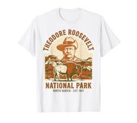 Theodore Roosevelt National Park North Dakota Vintage Bison T-Shirt