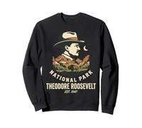 Theodore Roosevelt National Park Vintage Bison Badlands Sweatshirt