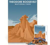 Theodore Roosevelt Park Teenagers 1000 Piece Jigsaw Puzzle Smart Challenge Peaceful Hobby Fine Lock Holiday Treat (50x75cm)