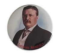 Theodore Roosevelt Progressive Campaign Button Large 2.25 Inch Diameter Pinback Reproduction Of 1912 President Election Badge Political Pin Teddy Portrait