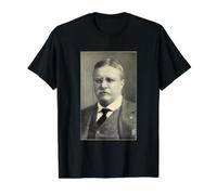 Theodore Roosevelt US 26th President Teddy Patriotic Vintage Value Graphic T-Shirt, Men, Black, S