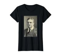 Theodore Roosevelt US 26th President Teddy Patriotic Vintage Value Graphic T-Shirt, Women, Black, M