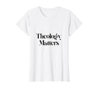 Theology Matters Christian Apologetics Jesus Bible Value Graphic T-Shirt, Women, White, M