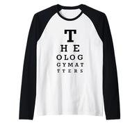 Theology Matters - Eye Chart - Christian Bible Study Raglan Baseball Tee