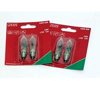 TheOneStopSatShop 4 Pack of KonstsmIde 230V, 1.5W, E10, Flicker Flame Welcome Candle Bridge Bulb