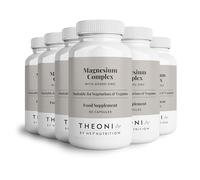 Theonia Magnesium Complex High Strength 205mg Supplement - Zinc, Vitamin D3 - Muscle & Bone Health, Nerve Function & Energy Support - UK Manufactured - Non-GMO - 6 Pack - 360 Vegetarian Capsules