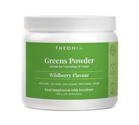 Theonia Super Greens Powder - Probiotics & Digestive Enzymes | 30+ Plant-Based Ingredients - with Botanicals, Adaptogens - Naturally Flavoured Wildberry - Vegan & Non-GMO - 198g