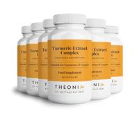 Theonia Turmeric Extract Complex - Vitamin D3 & C, Black Pepper Extract - Support Muscle & Joint Relief - Maximum Potency & Enhanced Absorption - UK Manufactured - 6 Pack - 360 Vegan Capsules