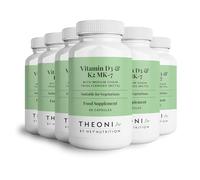 Theonia Vitamin D3 & K2 MK-7-100ug Each with MCT Oil - Suitable for Vegetarians - Support Healthy Bones, Teeth, Muscles, Immune Function, and Fatigue - Non-GMO