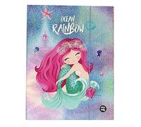 Theonoi Children's Document Box with Elastic Band DIN A4 - Choice of Frozen Unicorn Luna Lama - (Mermaid)