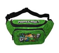 Theonoi Minecraft Bum Bag - Children's Belt for School, Sports and Outdoor Activities - Green Mobile Phone Waist Pack