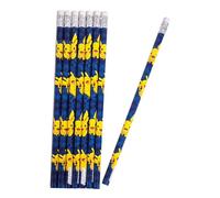 Theonoi Pokemon Children's Stationery Set 8-Piece HB Pencil with Eraser Pikachu for Back to School, School Cone & Party Bags