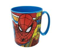 Theonoi Spiderman 350 ml Reusable Plastic Mug, Microwave Safe, BPA Free, Garden Mug
