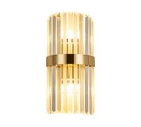 Theopractick Crystal Wall Sconce Modern Wall Lamp Gold Wall Lights Indoor Wall Sconces for Bedrooms Living Room Bathroom Mirror Hallway Reading Lighting (20x45cm)