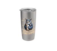 Theoretically Functioning Owl Physics Coffee Humor Stainless Steel Insulated Tumbler