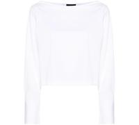 Theory boat-neck poplin blouse - White M