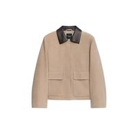 Theory leather-collar suede jacket - Neutrals P-S-M