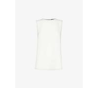 Theory Womens Ivory Sleeveless Regular-fit Silk Top S