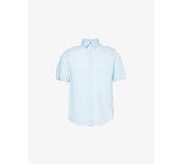 Theory Womens Skylight Irving Curved-hem Regular-fit Linen Shirt M