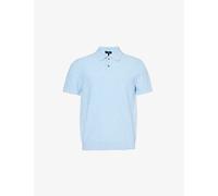 Theory Womens Skylight Melange Goris Short-sleeve Knitted Polo Shirt S