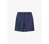 Theory Womens Theory Fluid Pleated Woven Shorts Nocturne Navy P