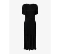 Theory Womens Theory Panelled-Rib Stretch-Woven Midi Dress Black M