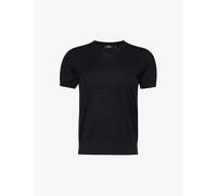 Theory Womens Theory Round-Neck Wool-Blend Knitted T-Shirt Black - 001 S