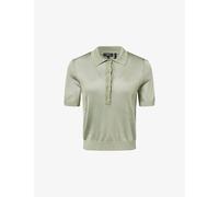 Theory Womens Theory Short-Sleeve Fine-Knit Polo Shirt Delicate Green P