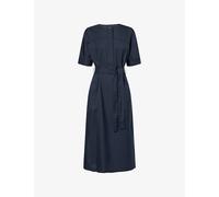 Theory Womens Theory Short-Sleeve Woven Shirt Dress Nocturne Navy P