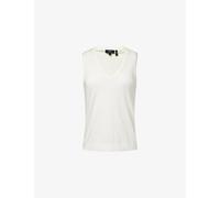 Theory Womens Theory Slim V-Neck Merino Wool Tank Top New Ivory P