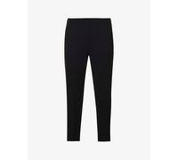 Theory Womens Theory Treeca Relaxed-Fit Straight-Leg High-Rise Woven Trousers Black 8