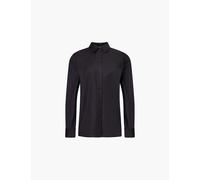Theory Womens Vy Long-sleeve Box-pleat Wool-flannel Shirt S