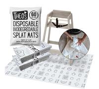 THEO'S Disposable Splat Mats | 60 Pack | Biodegradable & Eco-Friendly | Grey