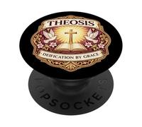 Theosis Deification By Grace Christian Jesus Christ Church PopSockets Adhesive PopGrip